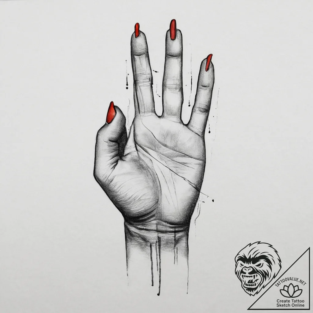 Tattoo sketch hands with a pen, tattoo sketch... - tattoo sketch (№1757109435_0, 05.09.2025 21:57) — tattoovalue.net