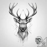 Tattoo sketch абстрактный олень, artistic tat… – tattoo sketch (№1757110435_0, 05.09.2025 22:13) — tattoovalue.net