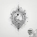 Tattoo sketch cosmic narrative, tattoo line a… – tattoo sketch (№1757110640_0, 05.09.2025 22:17) — tattoovalue.net