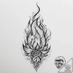 Tattoo sketch fire – tattoo sketch (№1757110846_0, 05.09.2025 22:20) — tattoovalue.net