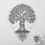 Tattoo sketch baobab tree with a lion, tattoo… – tattoo sketch (№1757111240_0, 05.09.2025 22:27) — tattoovalue.net