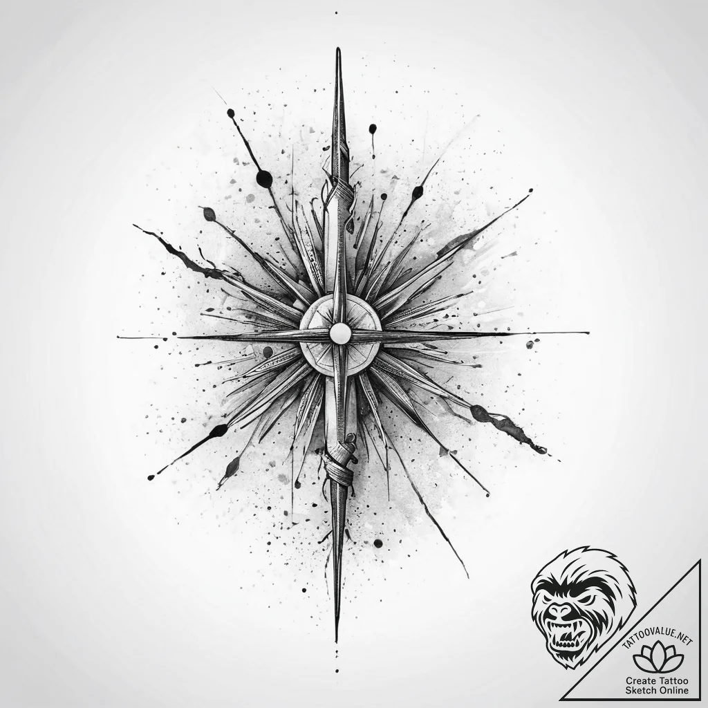 Tattoo sketch magical needle, tattoo sketch d... - tattoo sketch (№1757111652_0, 05.09.2025 22:34) — tattoovalue.net