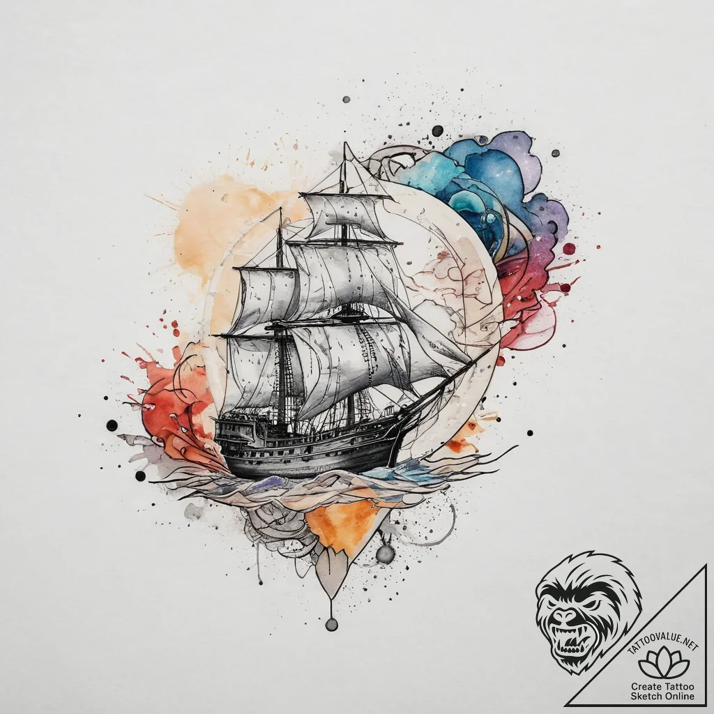 Tattoo sketch marco polo with a map, tattoo f... - tattoo sketch (№1757112861_0, 05.09.2025 22:54) — tattoovalue.net