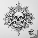 Tattoo sketch queen tattoo, concept art for t… – tattoo sketch (№1757114059_0, 05.09.2025 23:14) — tattoovalue.net