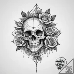 Tattoo sketch mirage, tattoo line art, on a c… – tattoo sketch (№1757114463_0, 05.09.2025 23:21) — tattoovalue.net
