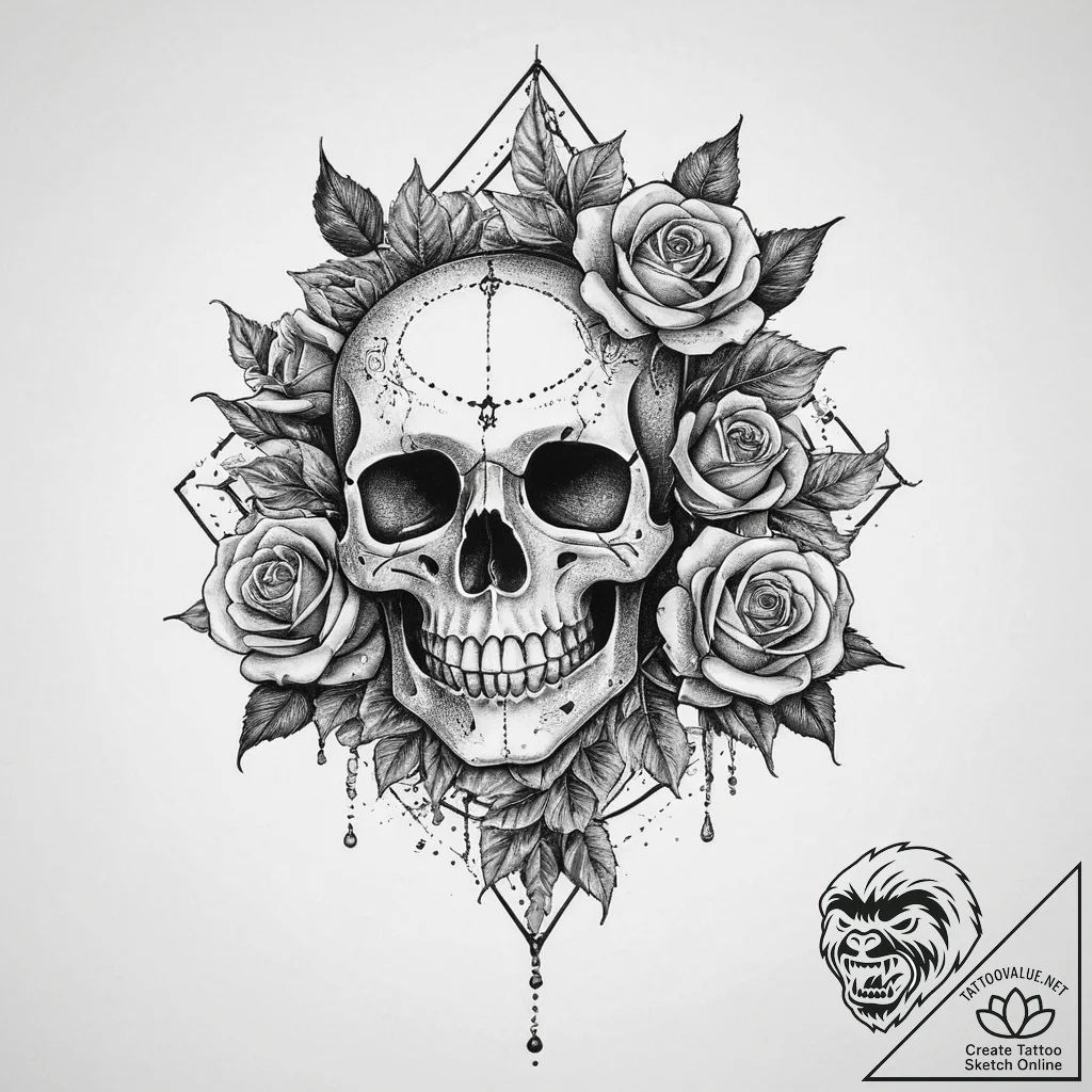Tattoo sketch mirage, tattoo line art, on a c... - tattoo sketch (№1757114463_0, 05.09.2025 23:21) — tattoovalue.net