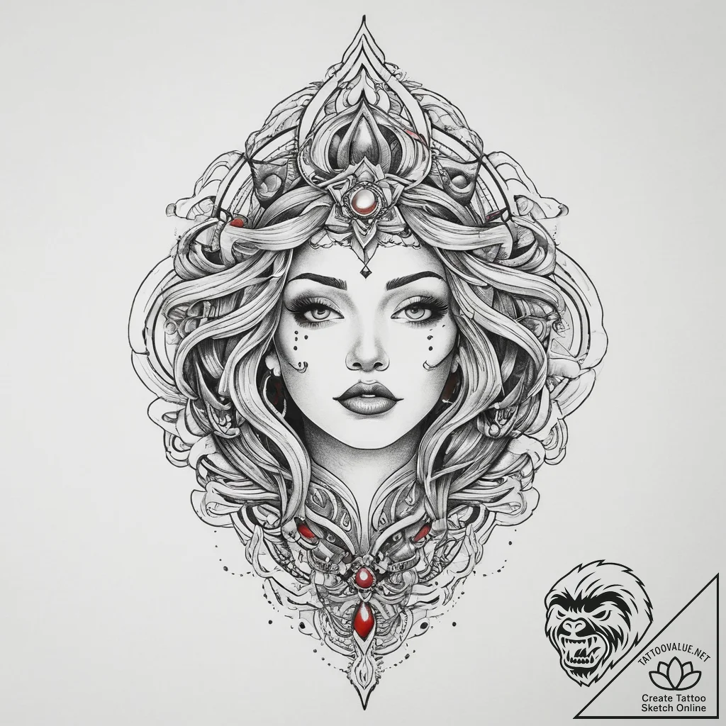 Tattoo sketch cosmic myth, tattoo drawing out... - tattoo sketch (№1757114666_0, 05.09.2025 23:24) — tattoovalue.net