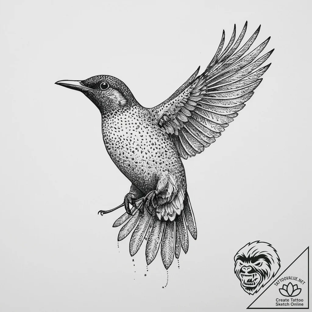 Tattoo sketch auklet, tattoo sketch design, d... - tattoo sketch (№1757117093_0, 06.09.2025 00:04) — tattoovalue.net