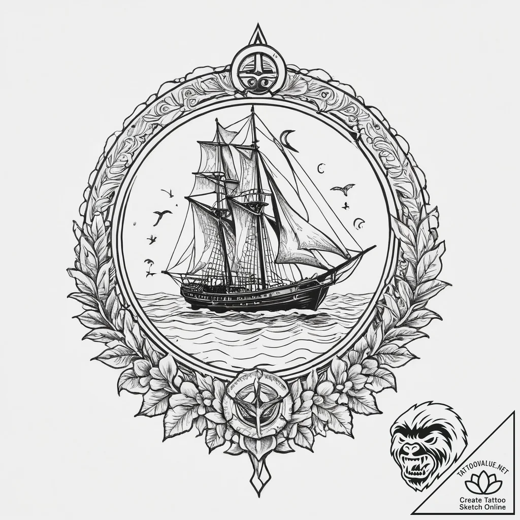 Tattoo sketch mystical scene, tattoo sketch d... - tattoo sketch (№1757119286_0, 06.09.2025 00:41) — tattoovalue.net