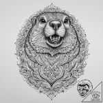 Tattoo sketch groundhog, concept art for tatt… – tattoo sketch (№1757120886_0, 06.09.2025 01:08) — tattoovalue.net