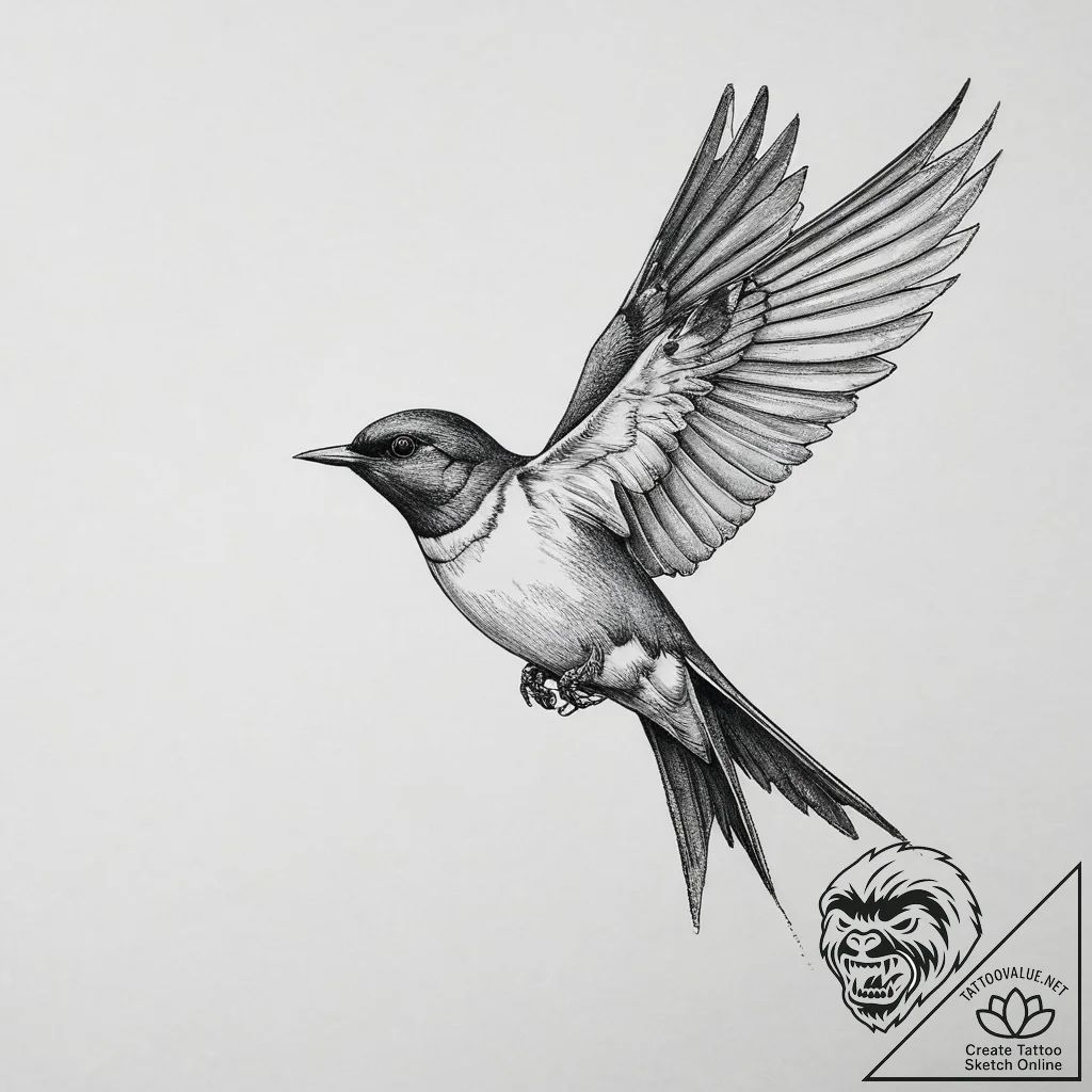 Tattoo sketch tree swallow, tattoo sketch des... - tattoo sketch (№1757121900_0, 06.09.2025 01:25) — tattoovalue.net