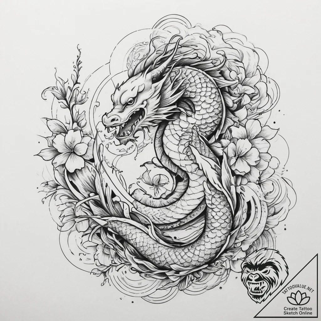 Tattoo sketch needle, artistic tattoo sketch,... - tattoo sketch (№1757122909_0, 06.09.2025 01:41) — tattoovalue.net