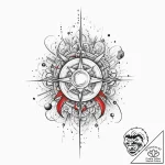Tattoo sketch cosmic beginning, tattoo line a… – tattoo sketch (№1757123516_0, 06.09.2025 01:51) — tattoovalue.net