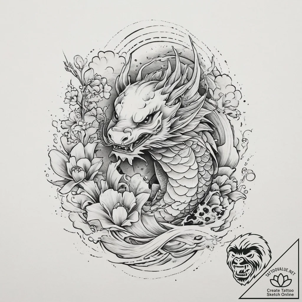 Tattoo sketch scallop, concept art for tattoo... - tattoo sketch (№1757123920_0, 06.09.2025 01:58) — tattoovalue.net