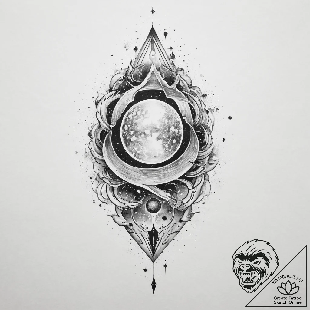Tattoo sketch nebula tattoo - tattoo sketch (№1757124917_0, 06.09.2025 02:15) — tattoovalue.net