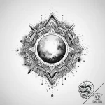 Tattoo sketch cosmic existence, tattoo flash… – tattoo sketch (№1757125709_0, 06.09.2025 02:28) — tattoovalue.net