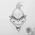 Tattoo sketch the grinch with a horn, tattoo… – tattoo sketch (№1757125907_0, 06.09.2025 02:31) — tattoovalue.net
