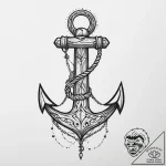 Tattoo sketch blessed anchor, tattoo line art… – tattoo sketch (№1757126516_0, 06.09.2025 02:41) — tattoovalue.net