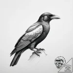 Tattoo sketch red-billed chough, concept art… – tattoo sketch (№1757126713_0, 06.09.2025 02:45) — tattoovalue.net