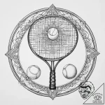 Tattoo sketch tennis tennis racket and ball,… – tattoo sketch (№1757127110_0, 06.09.2025 02:51) — tattoovalue.net