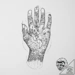 Tattoo sketch hands with a map, tattoo flash… – tattoo sketch (№1757127502_0, 06.09.2025 02:58) — tattoovalue.net