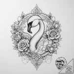 Tattoo sketch swan tattoo, concept art for ta… – tattoo sketch (№1757129466_0, 06.09.2025 03:31) — tattoovalue.net
