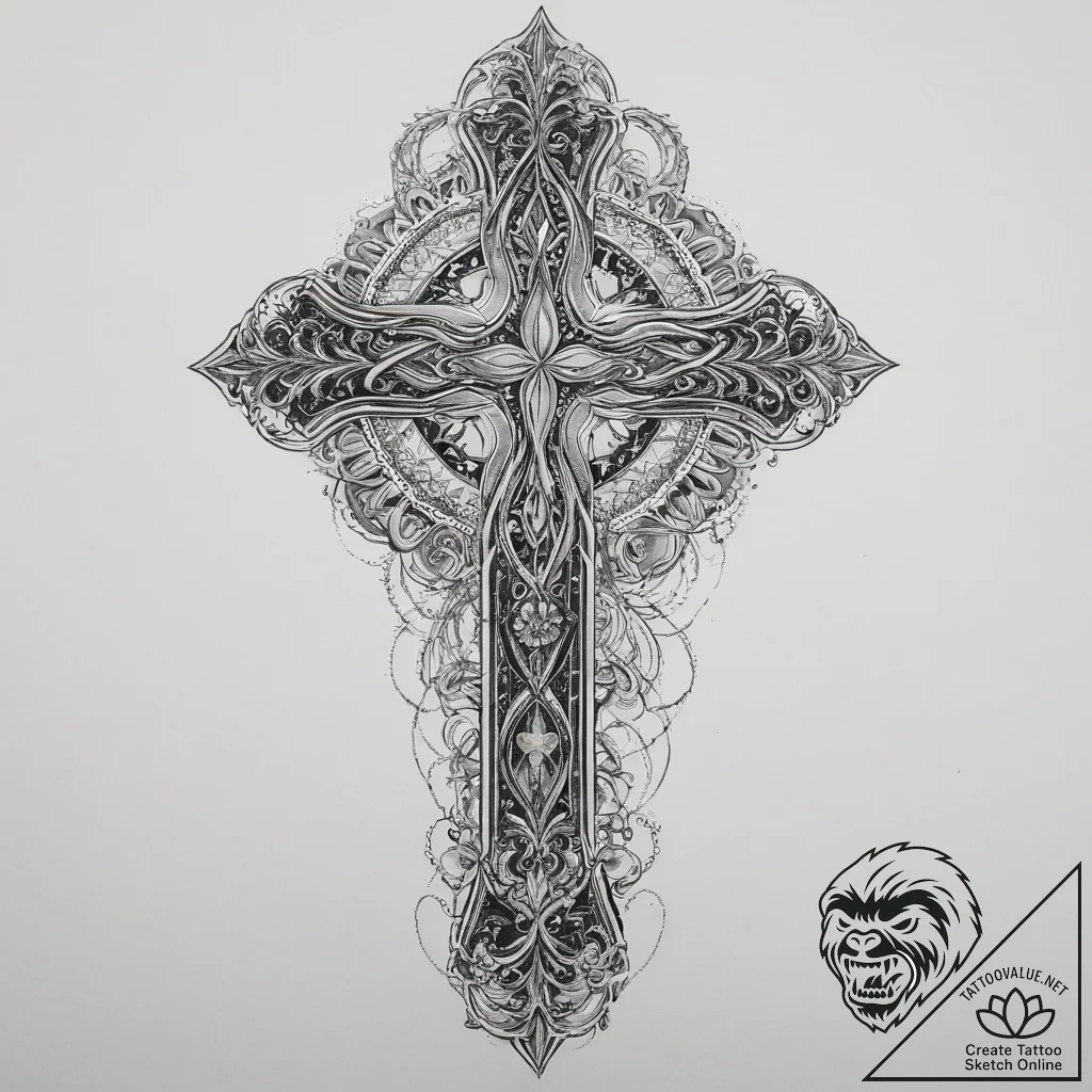 Tattoo sketch blessed representation, tattoo... - tattoo sketch (№1757130646_0, 06.09.2025 03:50) — tattoovalue.net