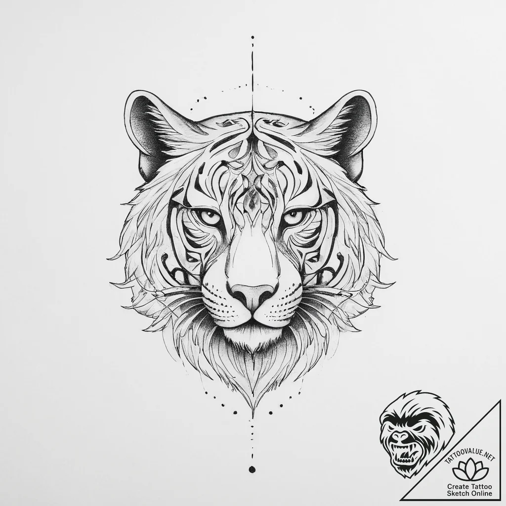 Tattoo sketch a symbolic animal - tattoo sketch (№1757130843_0, 06.09.2025 03:54) — tattoovalue.net