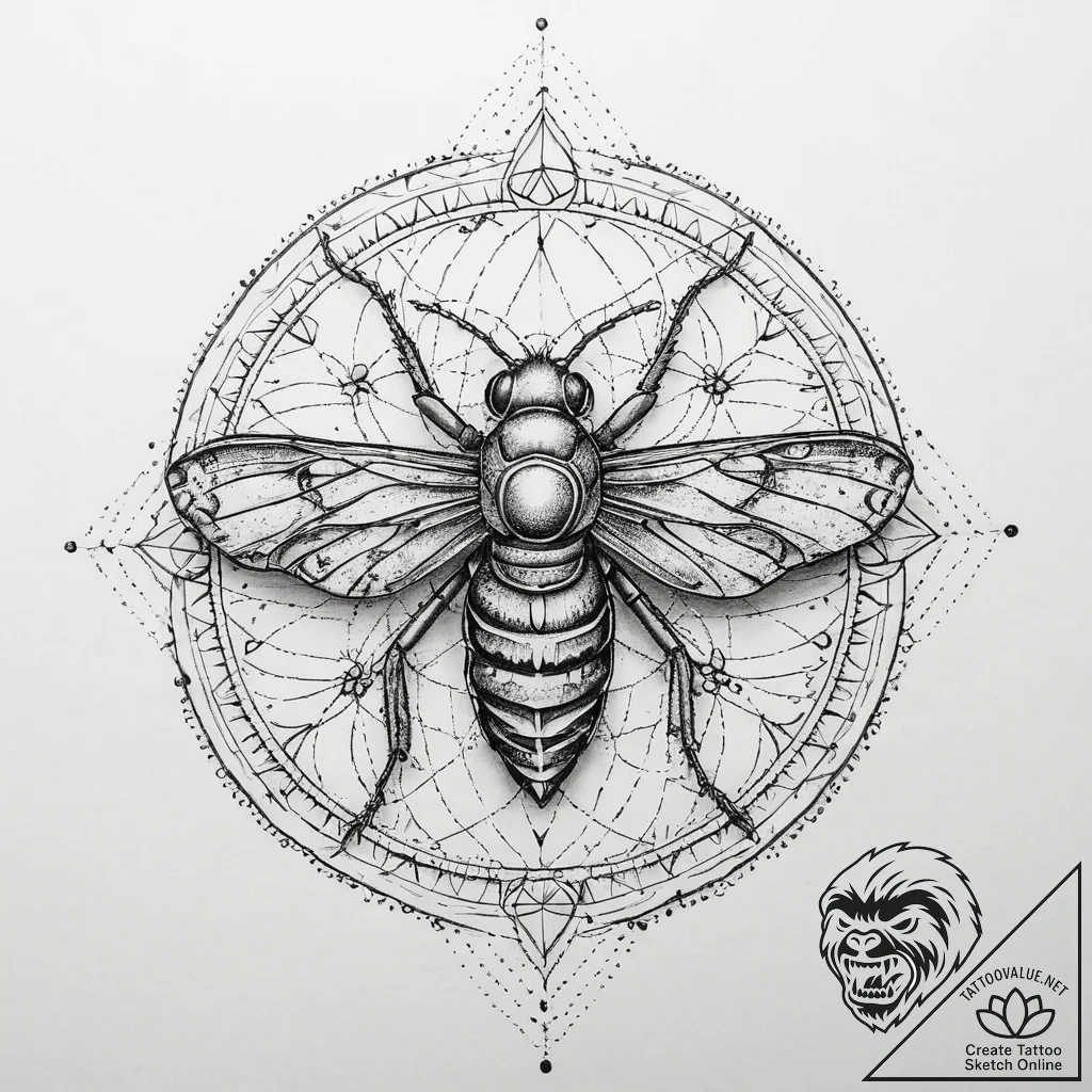 Tattoo sketch migratory locust, tattoo flash... - tattoo sketch (№1757131432_0, 06.09.2025 04:03) — tattoovalue.net