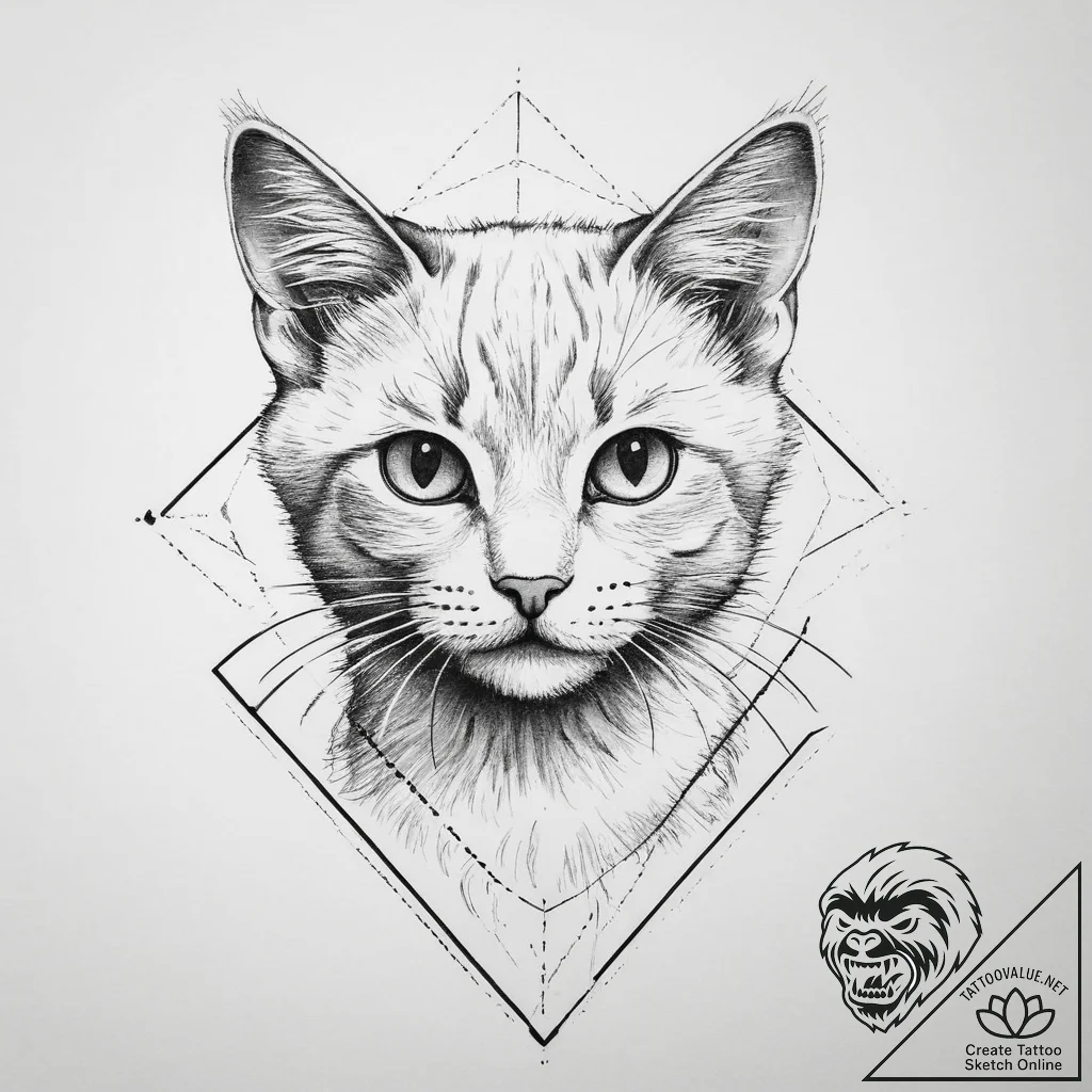 Tattoo sketch playful kitten tattoo, artistic... - tattoo sketch (№1757132612_0, 06.09.2025 04:23) — tattoovalue.net