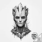 Tattoo sketch guardians of the galaxy groot,… – tattoo sketch (№1757132808_0, 06.09.2025 04:26) — tattoovalue.net