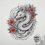 Tattoo sketch sewing scissors and fabric, tat… – tattoo sketch (№1757134183_0, 06.09.2025 04:49) — tattoovalue.net