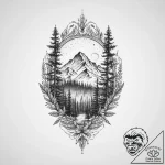 Tattoo sketch forest, ink illustration for ta… – tattoo sketch (№1757134968_0, 06.09.2025 05:02) — tattoovalue.net
