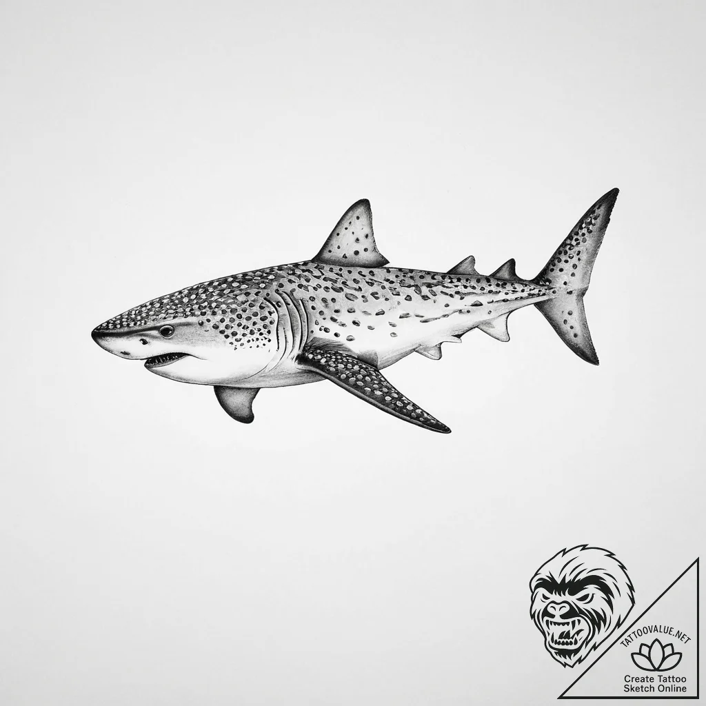 Tattoo sketch whale shark - tattoo sketch (№1757135361_0, 06.09.2025 05:09) — tattoovalue.net