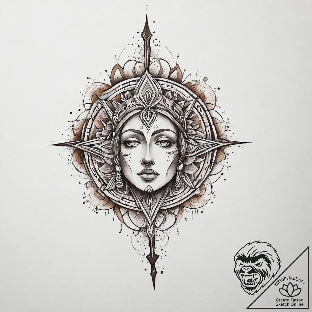 Tattoo sketch holy narrative, tattoo line art... - tattoo sketch (№1757139086_0, 06.09.2025 06:11) — tattoovalue.net