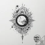 Tattoo sketch cosmic soul, tattoo flash sheet… – tattoo sketch (№1757139479_0, 06.09.2025 06:17) — tattoovalue.net