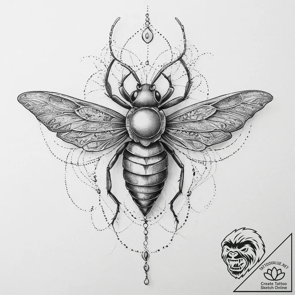 Tattoo sketch scale insect, tattoo flash shee... - tattoo sketch (№1757142033_0, 06.09.2025 07:00) — tattoovalue.net