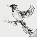 Tattoo sketch grackle, tattoo drawing outline… – tattoo sketch (№1757143992_0, 06.09.2025 07:33) — tattoovalue.net