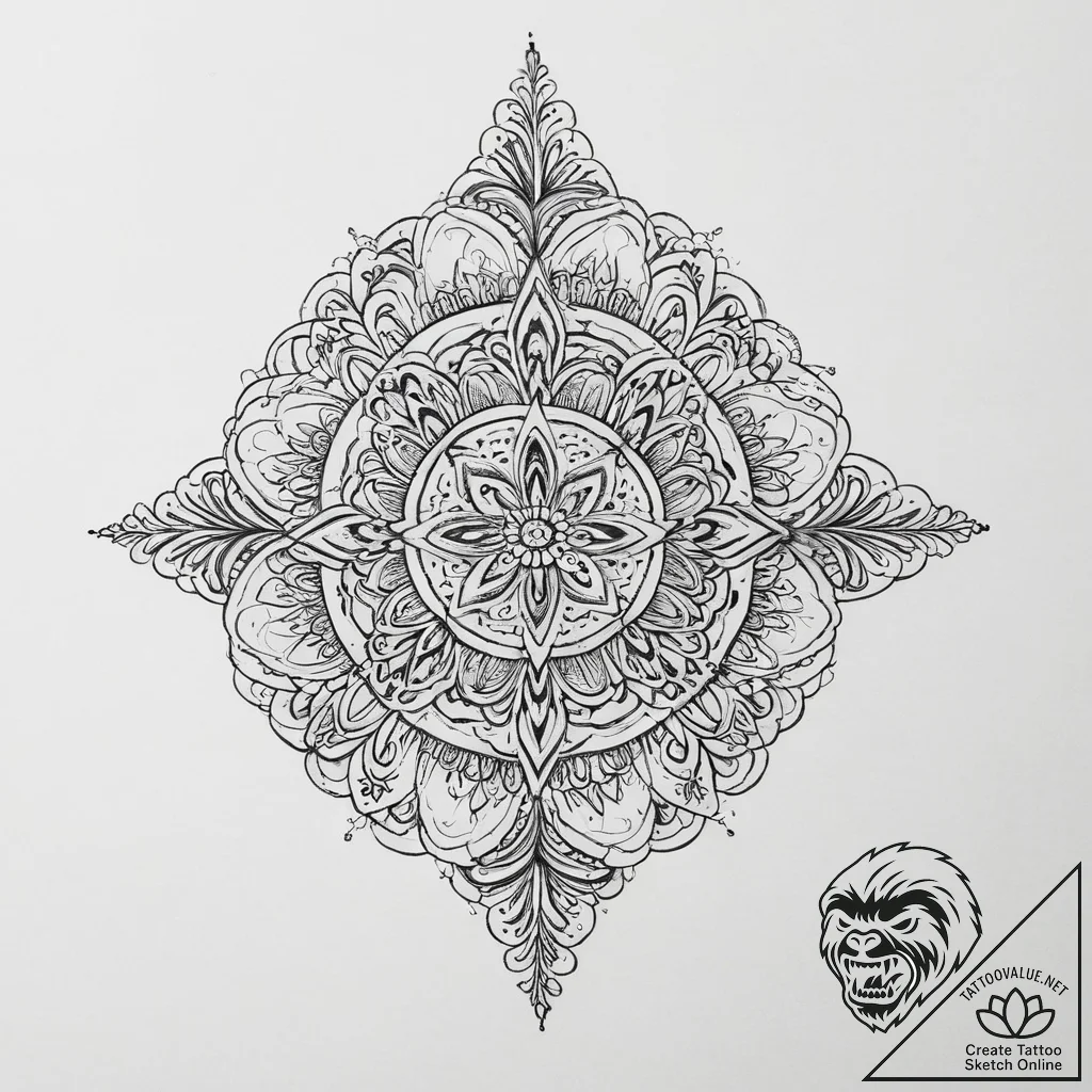 Tattoo sketch painting with an artist's hand,... - tattoo sketch (№1757144191_0, 06.09.2025 07:36) — tattoovalue.net
