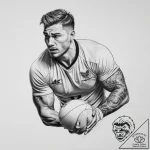 Tattoo sketch rugby player, tattoo flash shee… – tattoo sketch (№1757144584_0, 06.09.2025 07:43) — tattoovalue.net