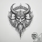 Tattoo sketch triple horn of odin – tattoo sketch (№1757144977_0, 06.09.2025 07:49) — tattoovalue.net