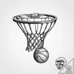 Tattoo sketch basketball basketball and hoop – tattoo sketch (№1757145371_0, 06.09.2025 07:56) — tattoovalue.net