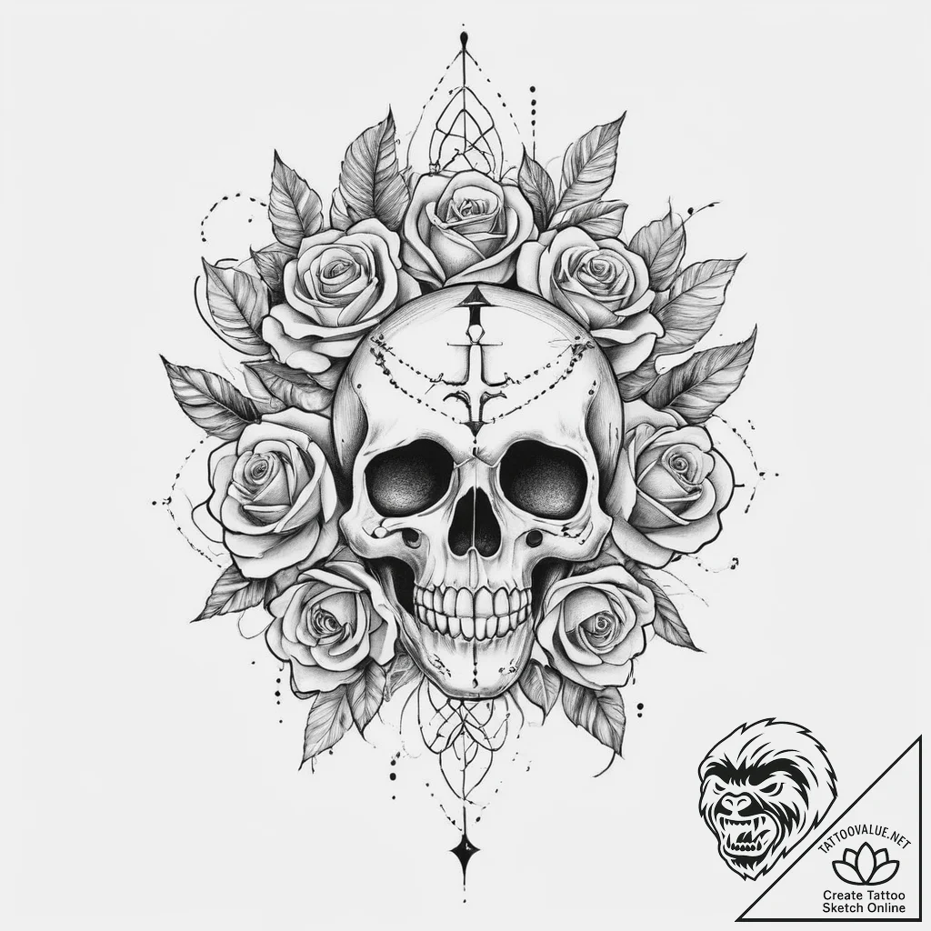 Tattoo sketch cosmic myth, tattoo drawing out... - tattoo sketch (№1757148125_0, 06.09.2025 08:42) — tattoovalue.net