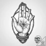 Tattoo sketch hands with a rope, tattoo drawi… – tattoo sketch (№1757148712_0, 06.09.2025 08:51) — tattoovalue.net