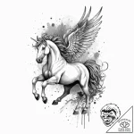 Tattoo sketch pegasus tattoo, ink illustratio… – tattoo sketch (№1757148908_0, 06.09.2025 08:55) — tattoovalue.net