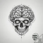 Tattoo sketch brain, ink illustration for tat… – tattoo sketch (№1757149496_0, 06.09.2025 09:04) — tattoovalue.net