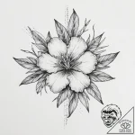 Tattoo sketch oleander flower, tattoo line ar… – tattoo sketch (№1757150282_0, 06.09.2025 09:18) — tattoovalue.net