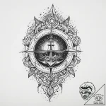 Tattoo sketch cosmic realm, ink illustration… – tattoo sketch (№1757151457_0, 06.09.2025 09:37) — tattoovalue.net