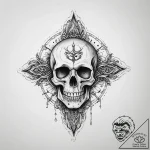 Tattoo sketch череп с магическими символами,… – tattoo sketch (№1757151849_0, 06.09.2025 09:44) — tattoovalue.net