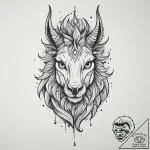 Tattoo sketch kirin, tattoo line art, bold ou… – tattoo sketch (№1757154197_0, 06.09.2025 10:23) — tattoovalue.net